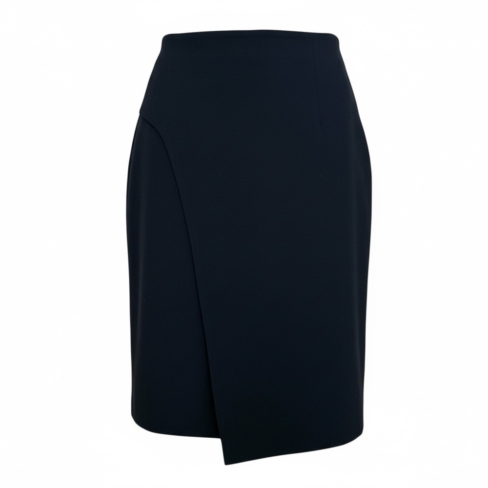Sandro Faux Wrap Black Pencil Skirt Size 1 US Small